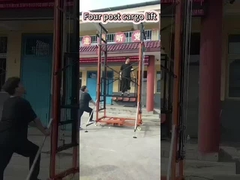 डबल मास्ट माल लिफ्ट हाइड्रोलिक वेयरहाउस कार्गो लिफ्ट डबल गाइड रेल 7 मीटर