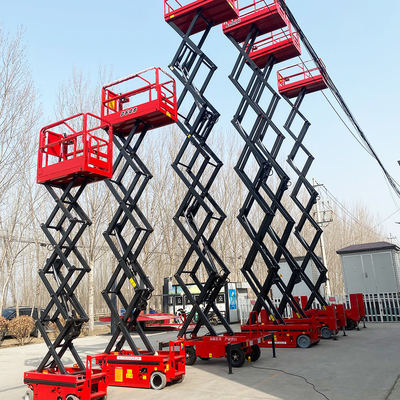 खरीदें Self-propelled Scissor Lift 8m 10m 12m 14m Hydraulic Scissor Lift Platform ऑनलाइन निर्माण